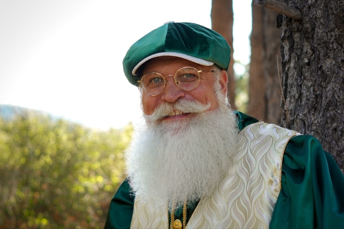 Santa with a corporate team at a holiday event