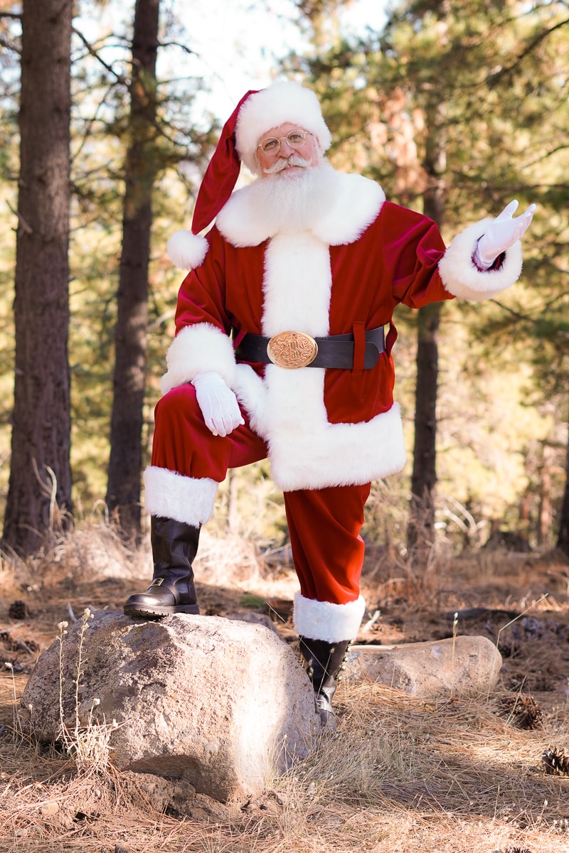 Children excited at a holiday party with Santa