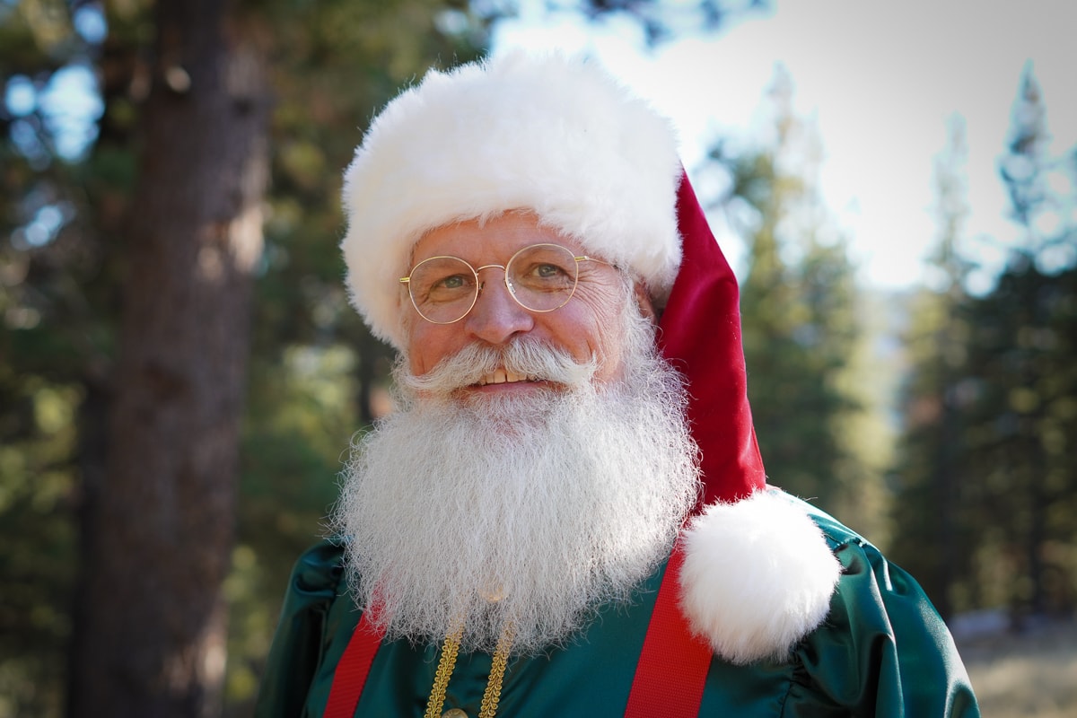 Group photo with Santa at a holiday party